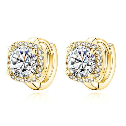 Nadine square earrings | Gold Maya Henry Jewelry