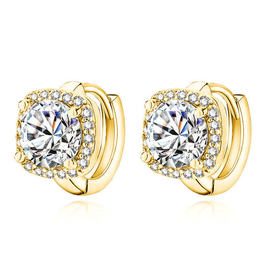 Nadine square earrings | Gold Maya Henry Jewelry