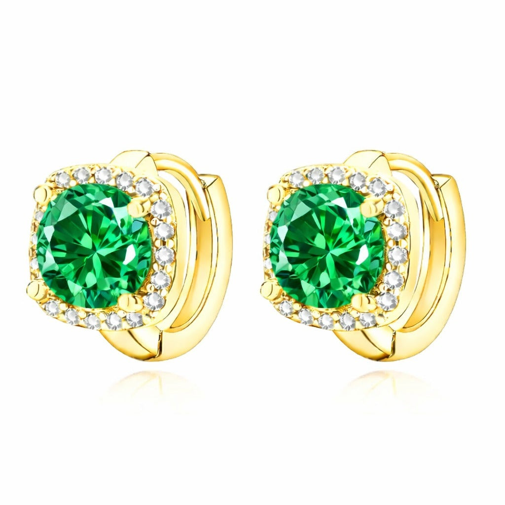 Nadine Emerald Earrings | Gold Maya Henry Jewelry