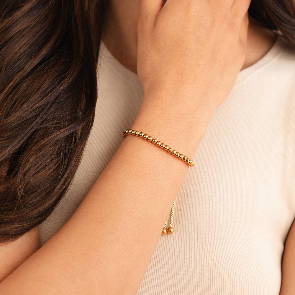 Nila Beaded Gold Bracelet Maya Henry Jewelry