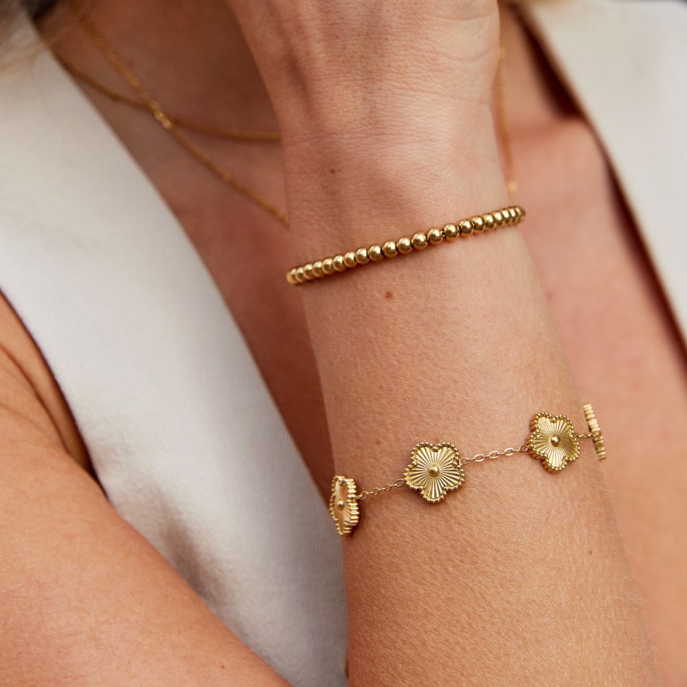 Nila Beaded Gold Bracelet Maya Henry Jewelry