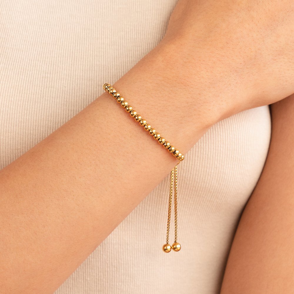 Nila Beaded Gold Bracelet Maya Henry Jewelry