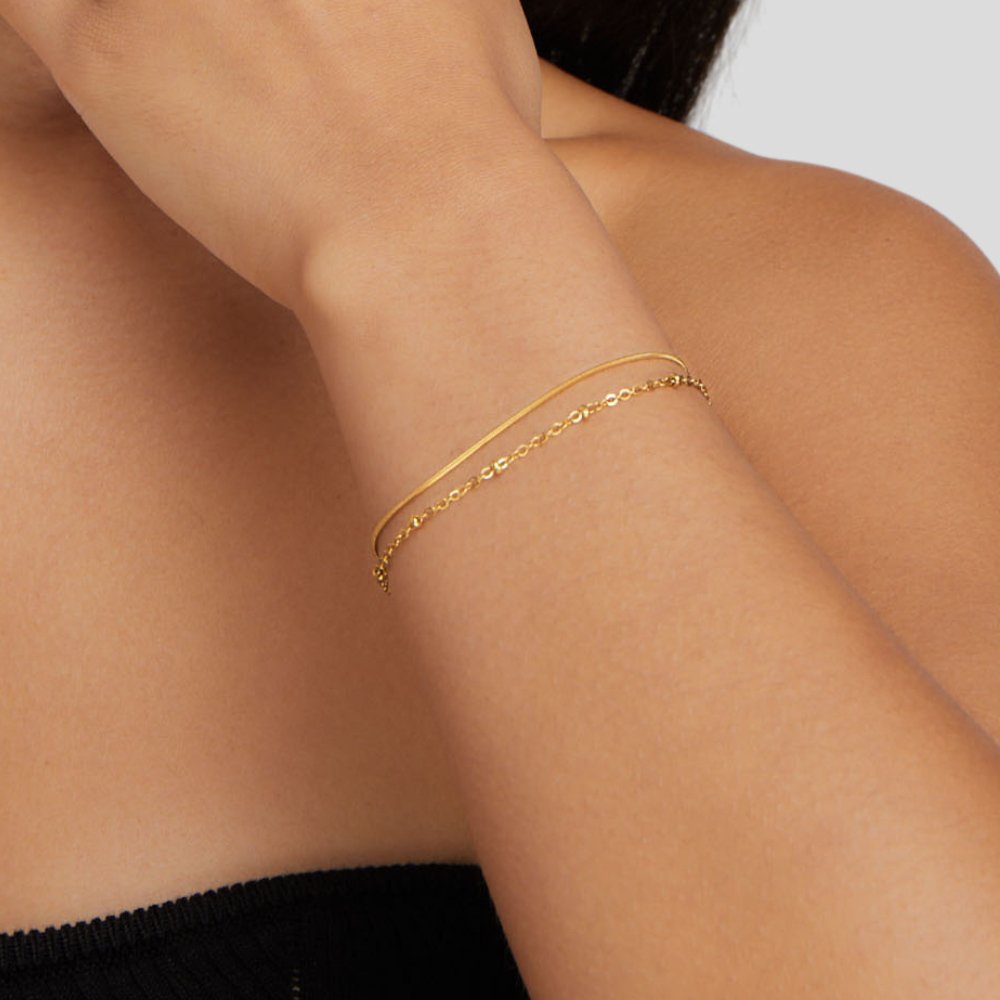 Pia Gold Layered Bracelet Maya Henry Jewelry