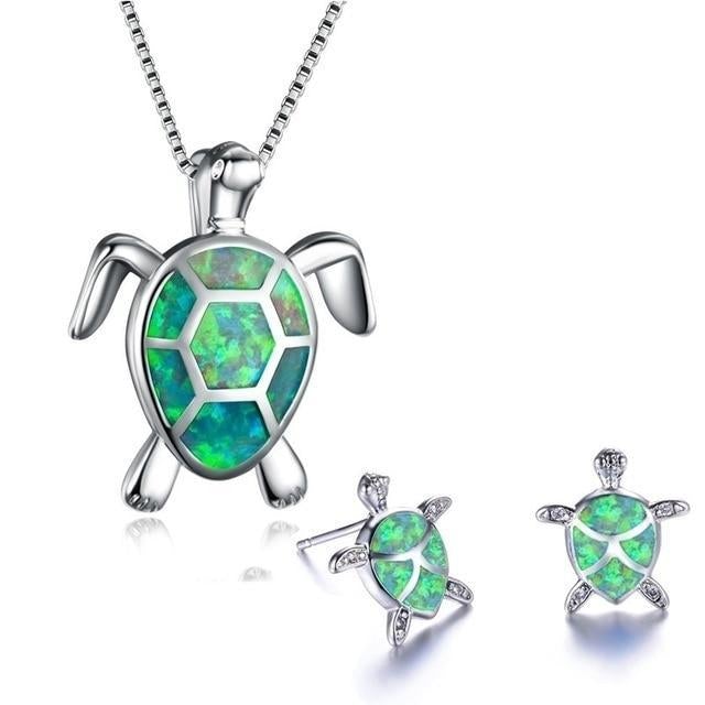 Opal Sea Turtle Jewelry Set Maya Henry Jewelry