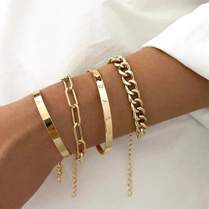 Elan Mercer Bracelet Set | Gold Maya Henry Jewelry