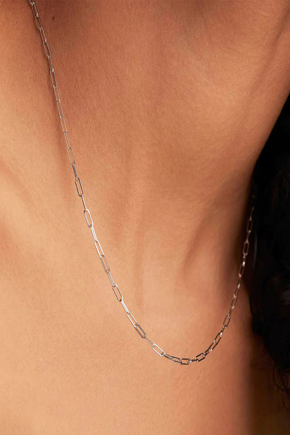 Archen Elegant Chain Necklace | White Gold Maya Henry Jewelry