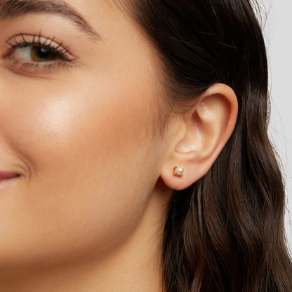 Sofia Pearl Stud Earrings Maya Henry Jewelry