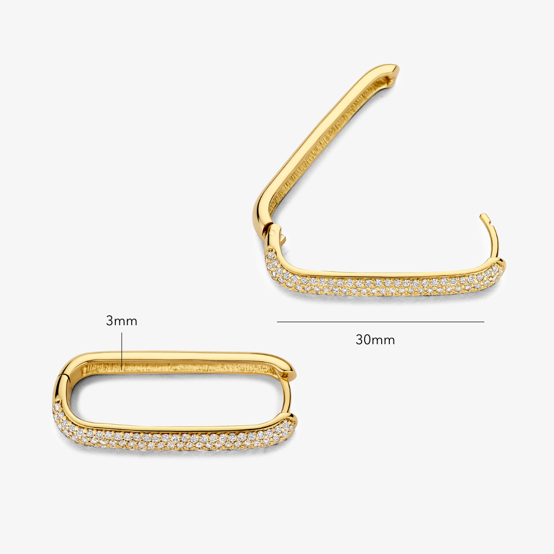 Large Icon Pavé Hoops | Gold Maya Henry Jewelry