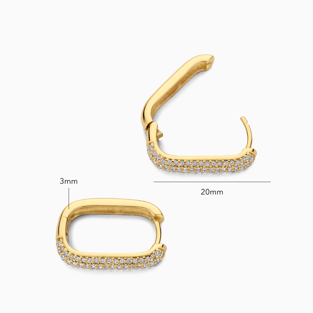 Icon Pavé Hoops | White Gold Maya Henry Jewelry
