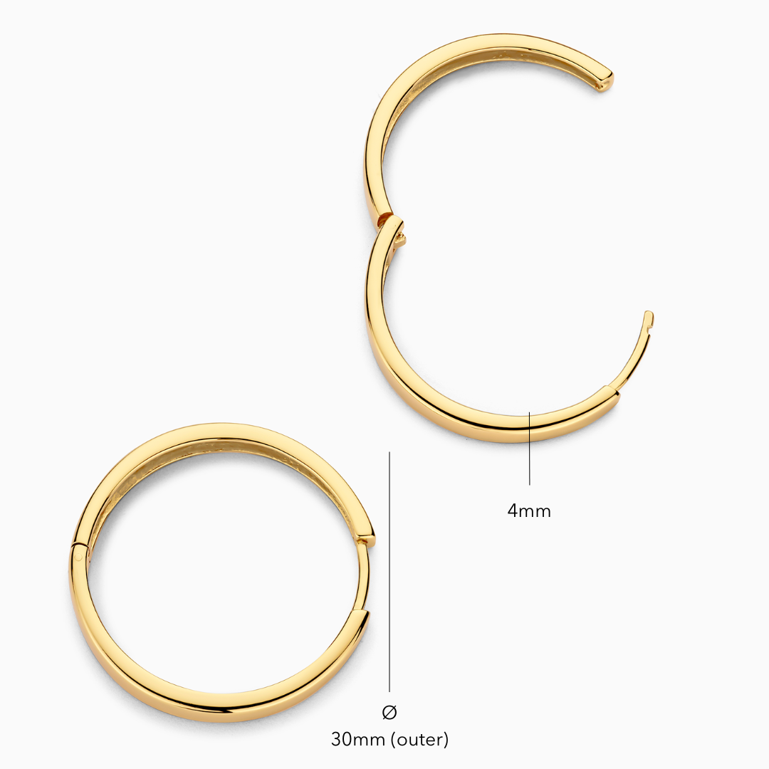 Gia Statement Hoops | Gold Maya Henry Jewelry