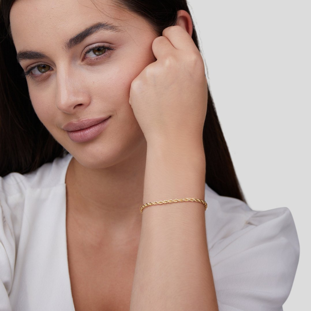 Twisted Chic Gold Bracelet Maya Henry Jewelry
