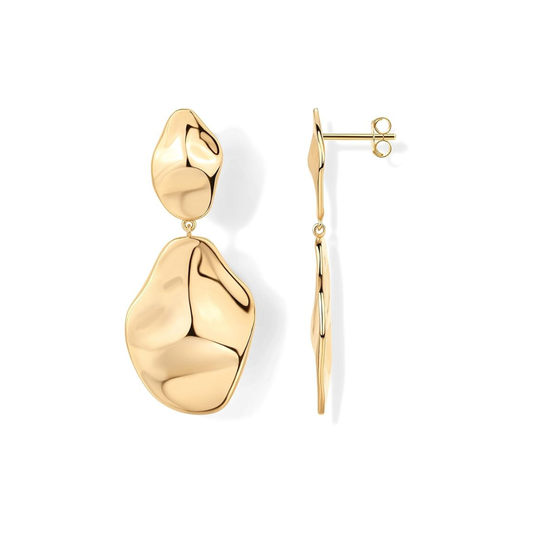 Ripple Wave Earrings | Gold Maya Henry Jewelry