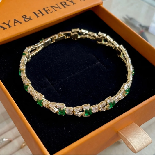 Verde Link Tennis Bracelet | Gold Maya Henry Jewelry