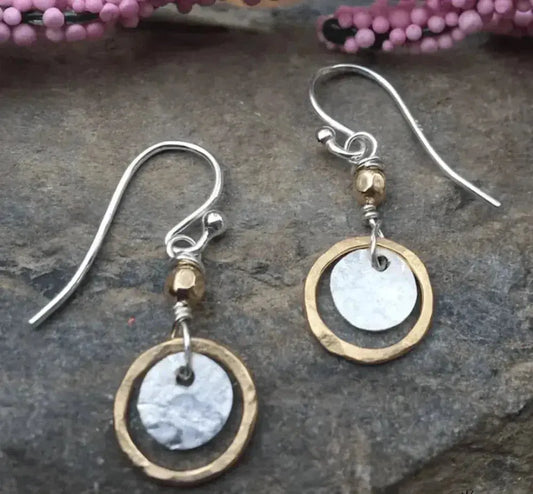 Vintage Gold & Silver Earrings Maya Henry Jewelry