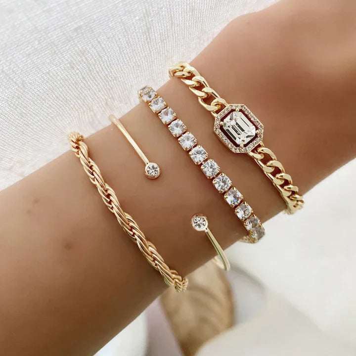 Domitia Calvina Bracelet Set | Gold Maya Henry Jewelry