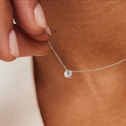 Cléa Stone Necklace | White Gold Maya Henry Jewelry