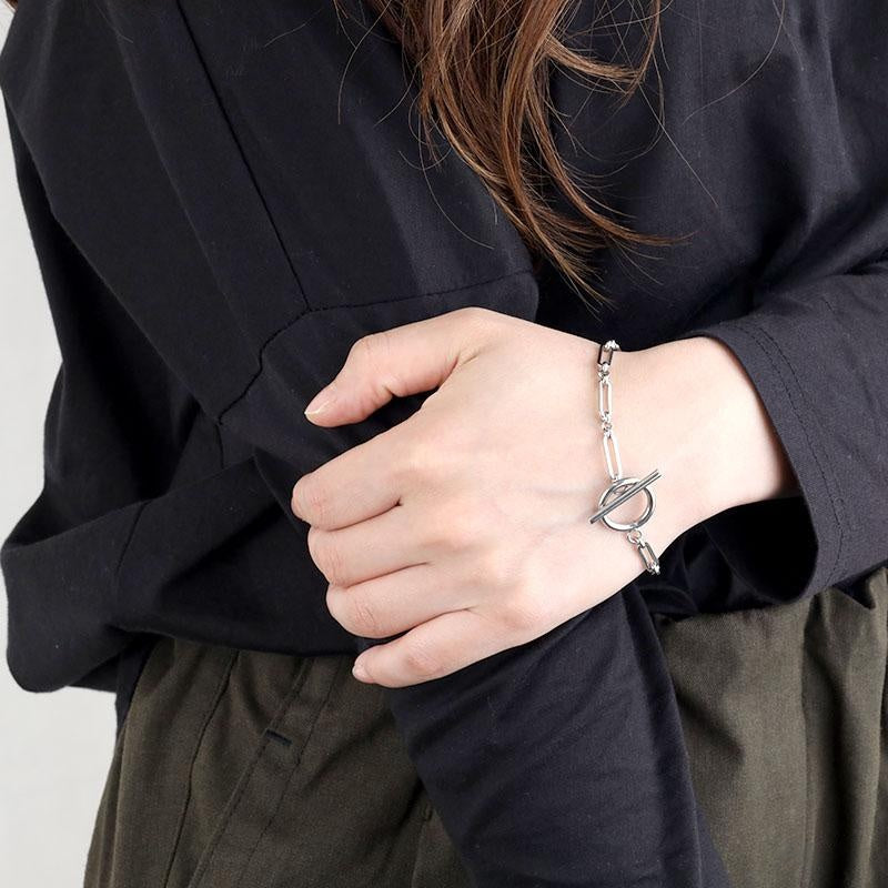 Link T-Bar Bracelet | White Gold Maya Henry Jewelry